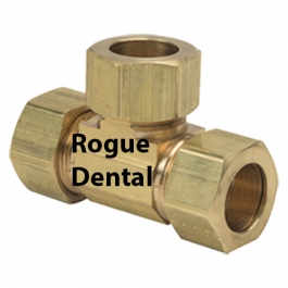 3/8" Compression Tee, Brass