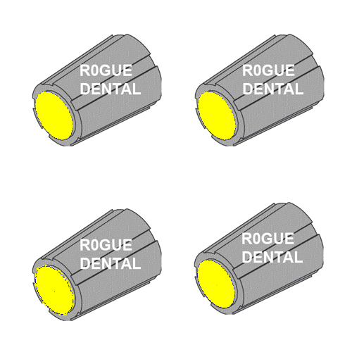 Adec® Century II Black Control Block Knob with Yellow Dot (Pkg. 4)