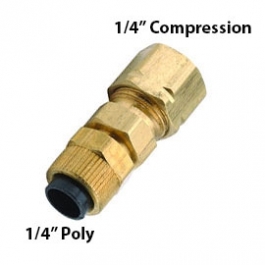 ID 3/8" Poly x 3/8" ID Compression Union