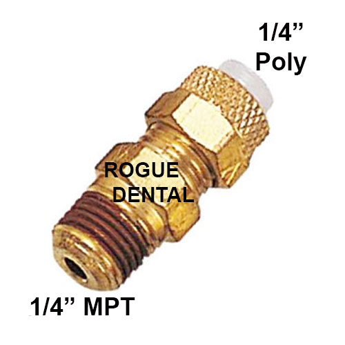 1/4" ID Poly X 1/4" MPT Male Connector