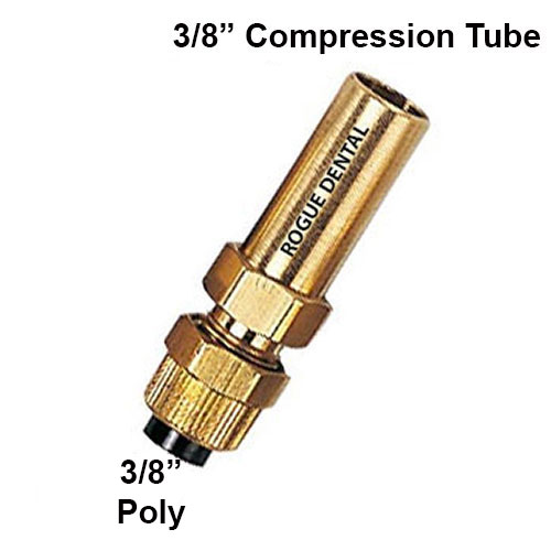 3/8" ID Poly X 3/8"  OD  Compression Tube Adapter