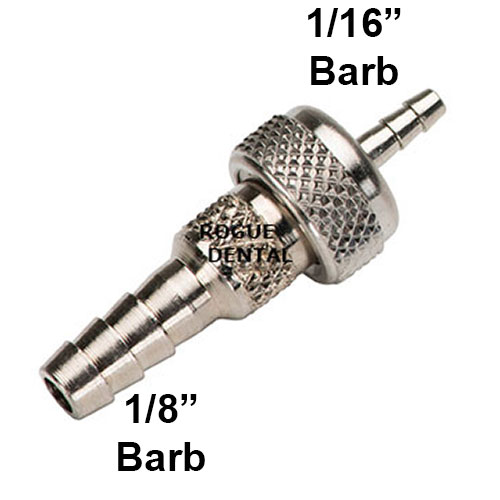 Inline Tubing Connector, 1/8" x 1/16" Barb  (Pkg. 5)