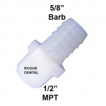 Plastic Straight Male Adapter 1/2"MPT X 5/8" Barb