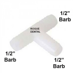 Plastic Barb Tee 1/2" x 1/2" x 1/2"