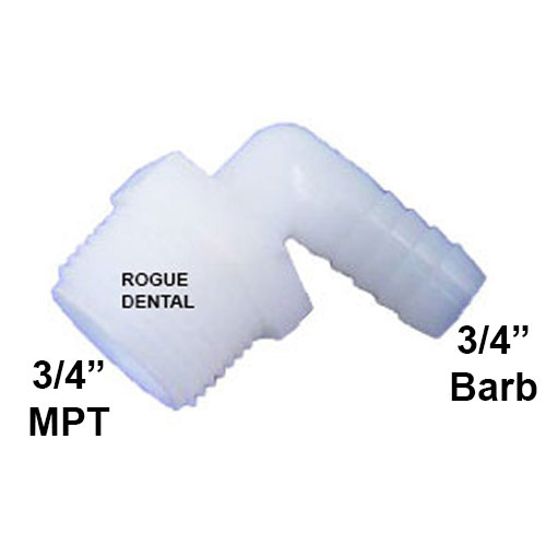 90 Degree Elbow 3/4" MPT X 3/4" Barb