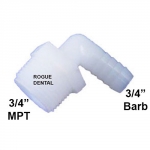90 Degree Elbow 3/4" MPT X 3/4" Barb