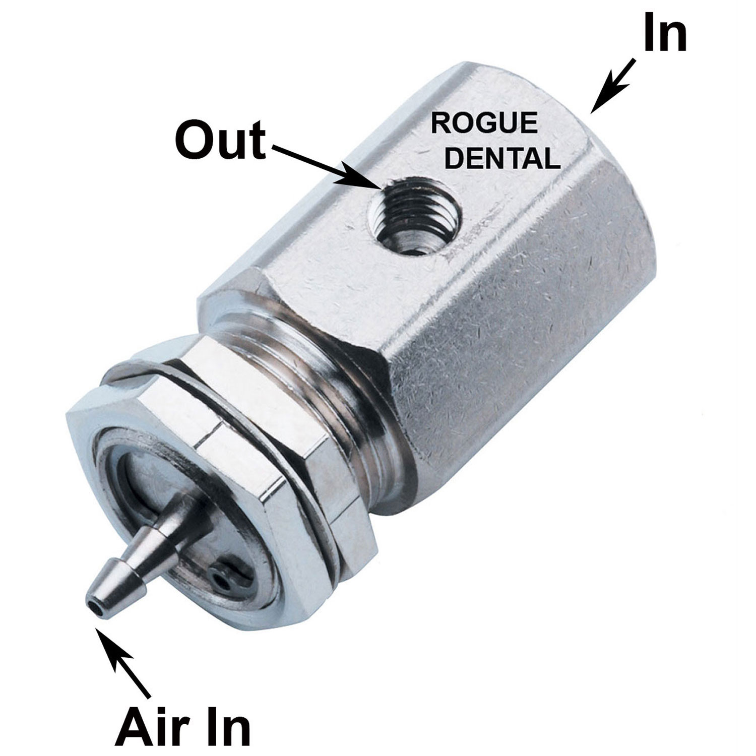 3 Way NC Air Pilot Valve With Exhaust (Air Only)