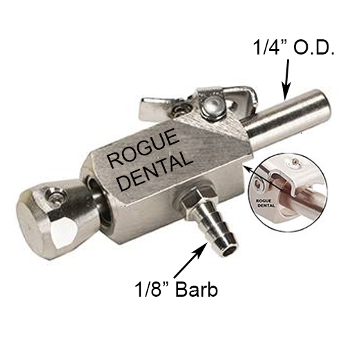 Adec® 1/4" Male QD with 1/8" Barb, City Water Adjustable