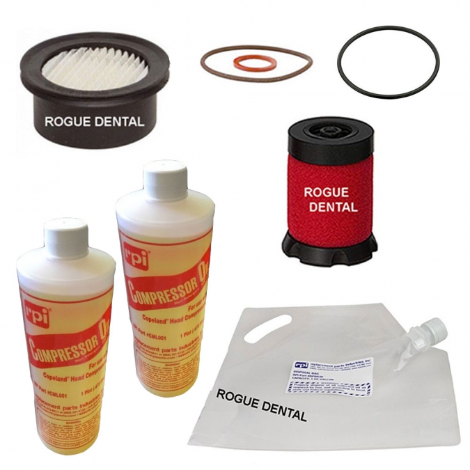Tech West 2 Head Oil Type Compressor PM Kit (2005 & Earlier)